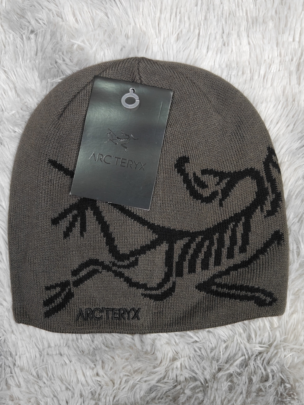Arc'teryx Grey And Black Bird Head Toque Skullcap Beanie